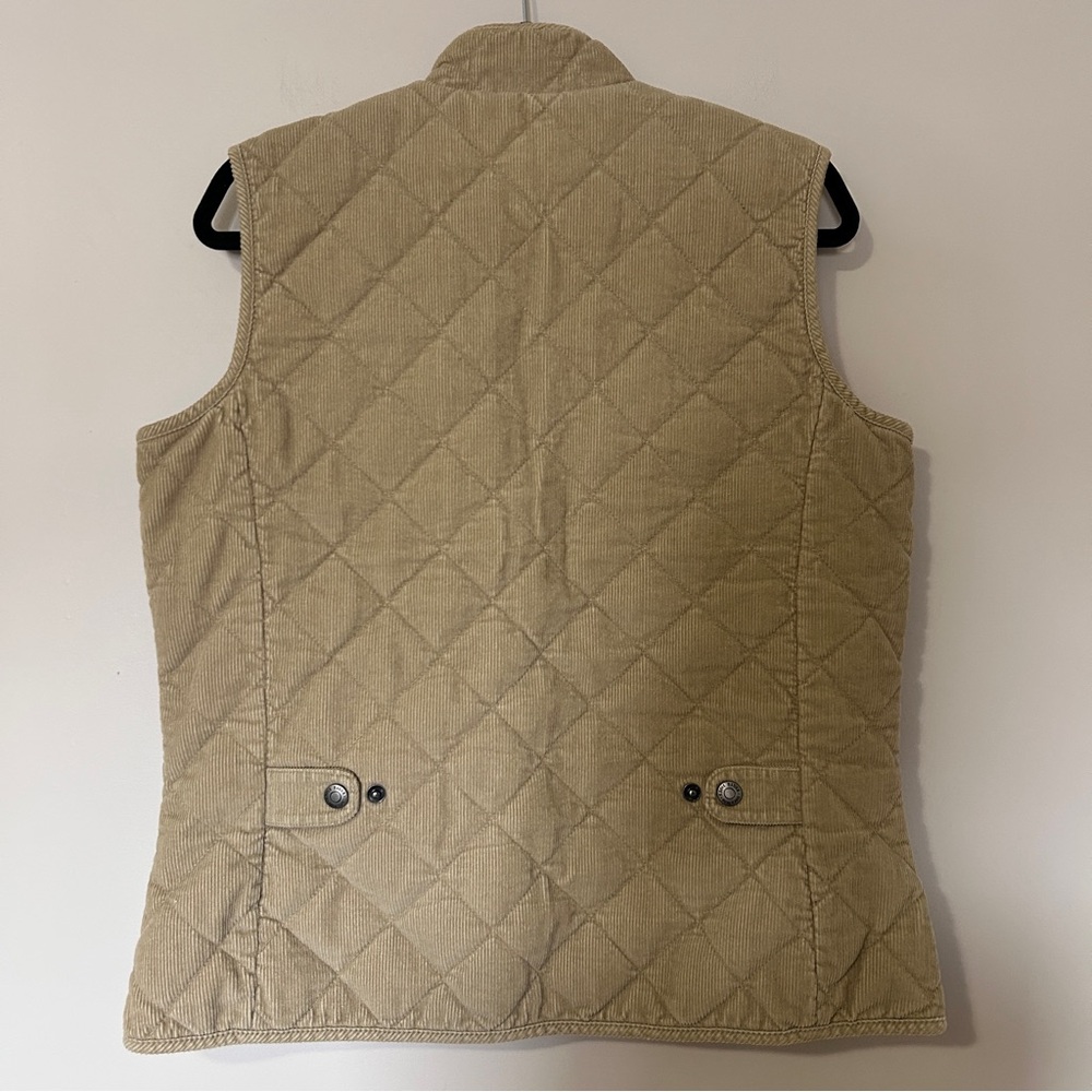 Eddie Baur Vintage Brown Corduroy Quilted Vest Size Large - Picture 2 of 9